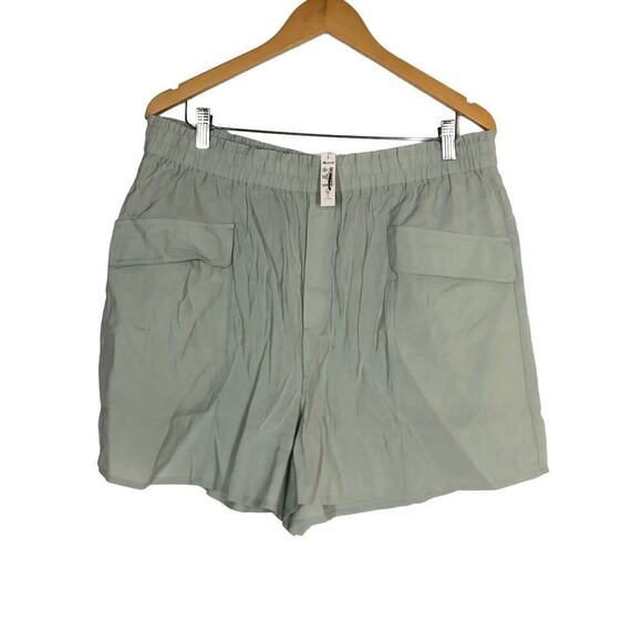 Madewell Softdrape Shorts Pull On High Rise Cargo Sage Mist Green NWT Size XL - Picture 6 of 12